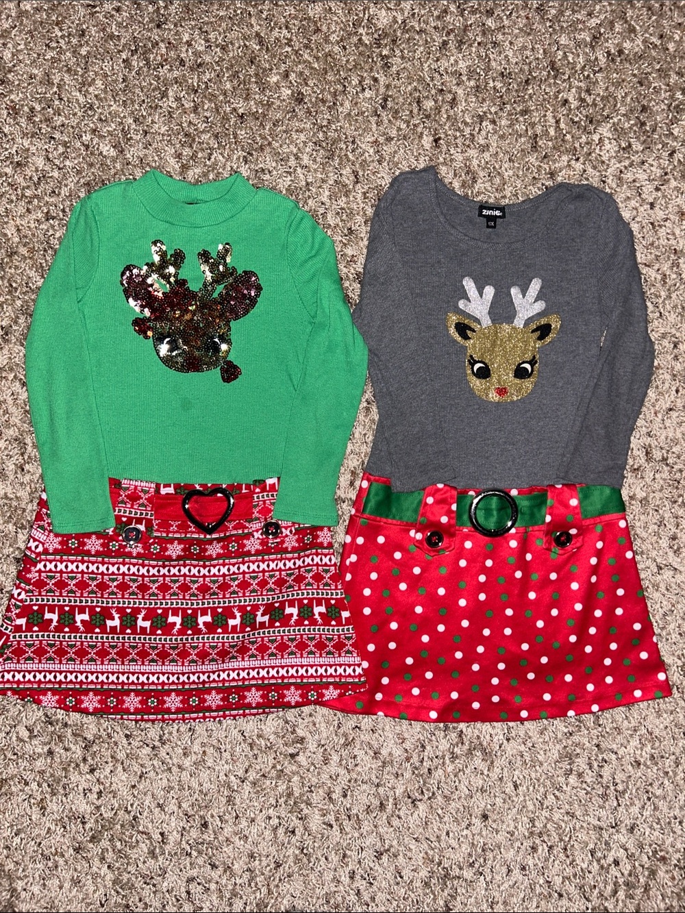 Girls’ (6/6X) Reindeer Holiday Dresses